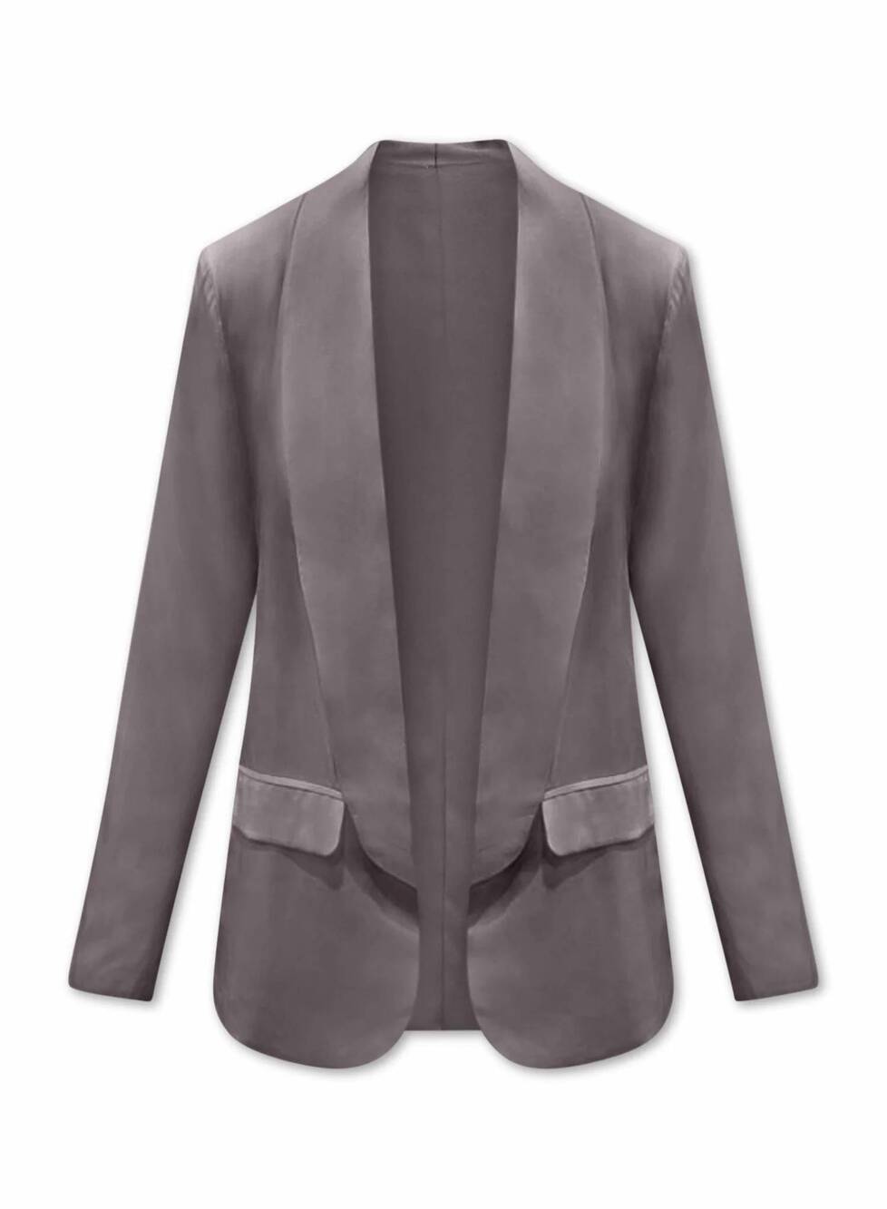 NEW NOUVELLE / SILK95FIVE women's la blazer with flat pockets in dolphin grey